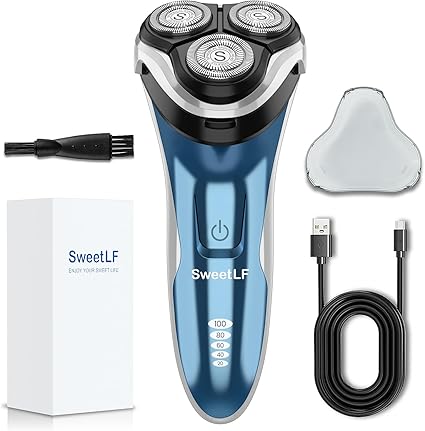 SweetLF Electric Razor for Men, IPX7 Waterproof Wet & Dry Electric Shaver for Men, USB-C