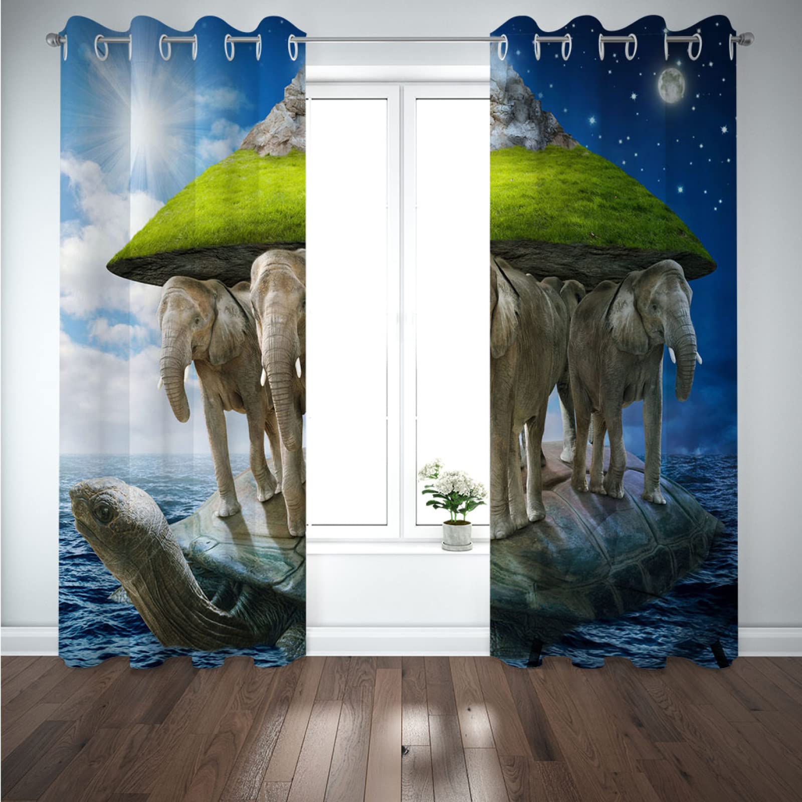 Tende Oscuranti Per Cameretta Con Animali Tropicali E Fenicotteri - 2 Pannelli In Microfibra Morbida, 46x54 Pollici, Per Bambini E Ragazze, Termiche E Stampate In HD