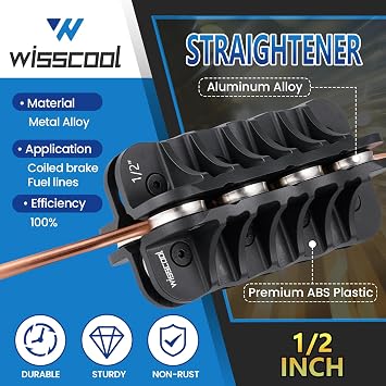 Wisscool 1/2 Tubing Straightener Tool for Brake Line and Copper Pipe