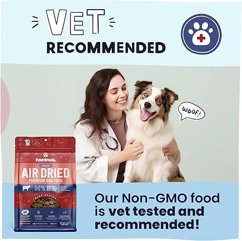 Miniatura 4 de Pawstruck Alimento natural secado al aire para perros con carne de res real, sin granos, fabricado en Estados Unidos, sin OMG y recomendado por