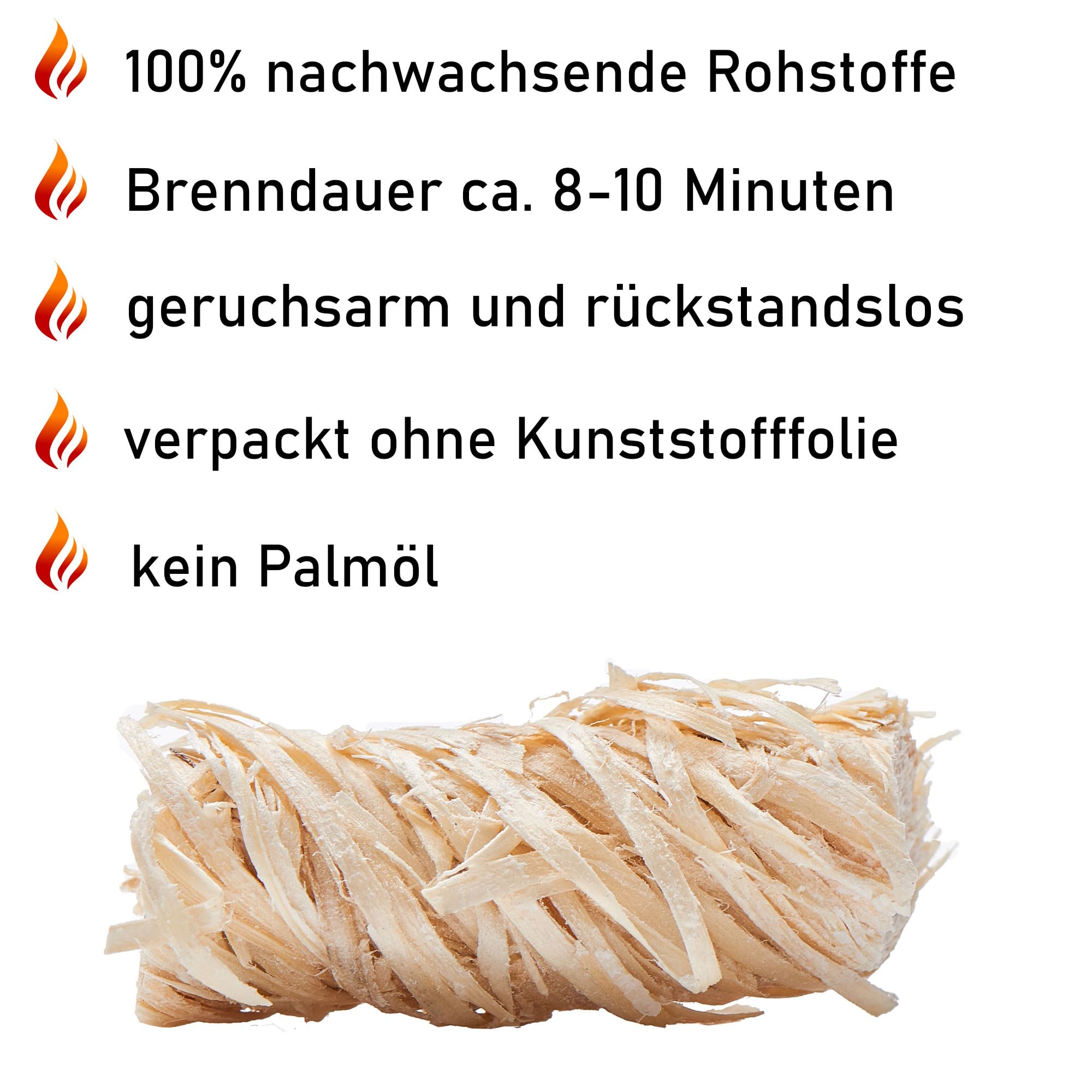 FINNAS Anzündwolle Kaminanzünder Grillanzünder Ofenanzünder Holzwolleanzünder 10kg ca 800 Stück Ökoanzünder Wachszünder Holzanzünder Feuerschale Lagerfeuer Smoker Lange Brenndauer