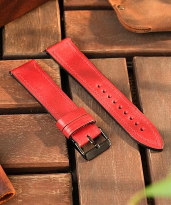 Huawei Watch GT2e GT2 Pro GT3 46mm GT3 Pro GT4 Pro GT5 Pro GT6 Pro Compatible Genuine Buttero Leather Watch Cord, 22mm Wide Strap