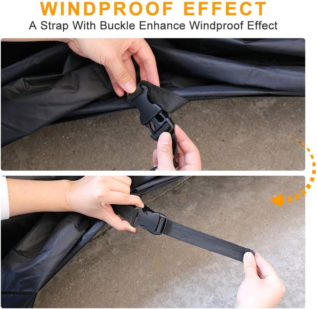 X AUTOHAUX Waterproof All Weather Protector Quad ATV Cover 4 Wheelers Cover Universal Fit Black with Silver Coating Inside XL Size (86.3 x 47.2 x 45.3 Inch)