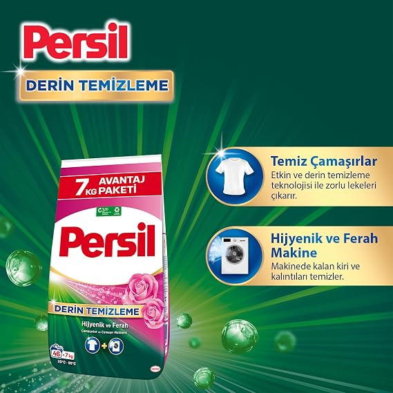 Persil Expert Toz Çamaşır Deterjanı Vernel Gülün Büyüsü Kokulu 7 kg, Gülün Büyüsü 7kg