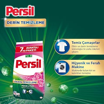 Persil Expert Toz Çamaşır Deterjanı Vernel Gülün Büyüsü Kokulu 7 kg, Gülün Büyüsü 7kg