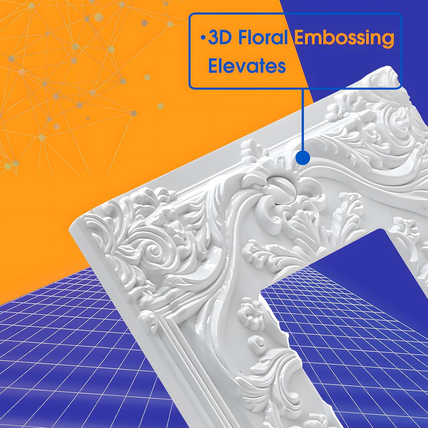 Decorative Outlet Covers Ivory White 3D Floral Embossed 1 Gang Rocker Light Switch Cover Plate Single Decora Light Switch Covers Wall Plate Faceplate for Bedroom Home Decor