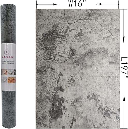 Vista 20 de Papel tapiz de hormigón beige y gris, papel adhesivo de cemento gris con textura gruesa mate, papel de contacto para encimera, papel adhesivo