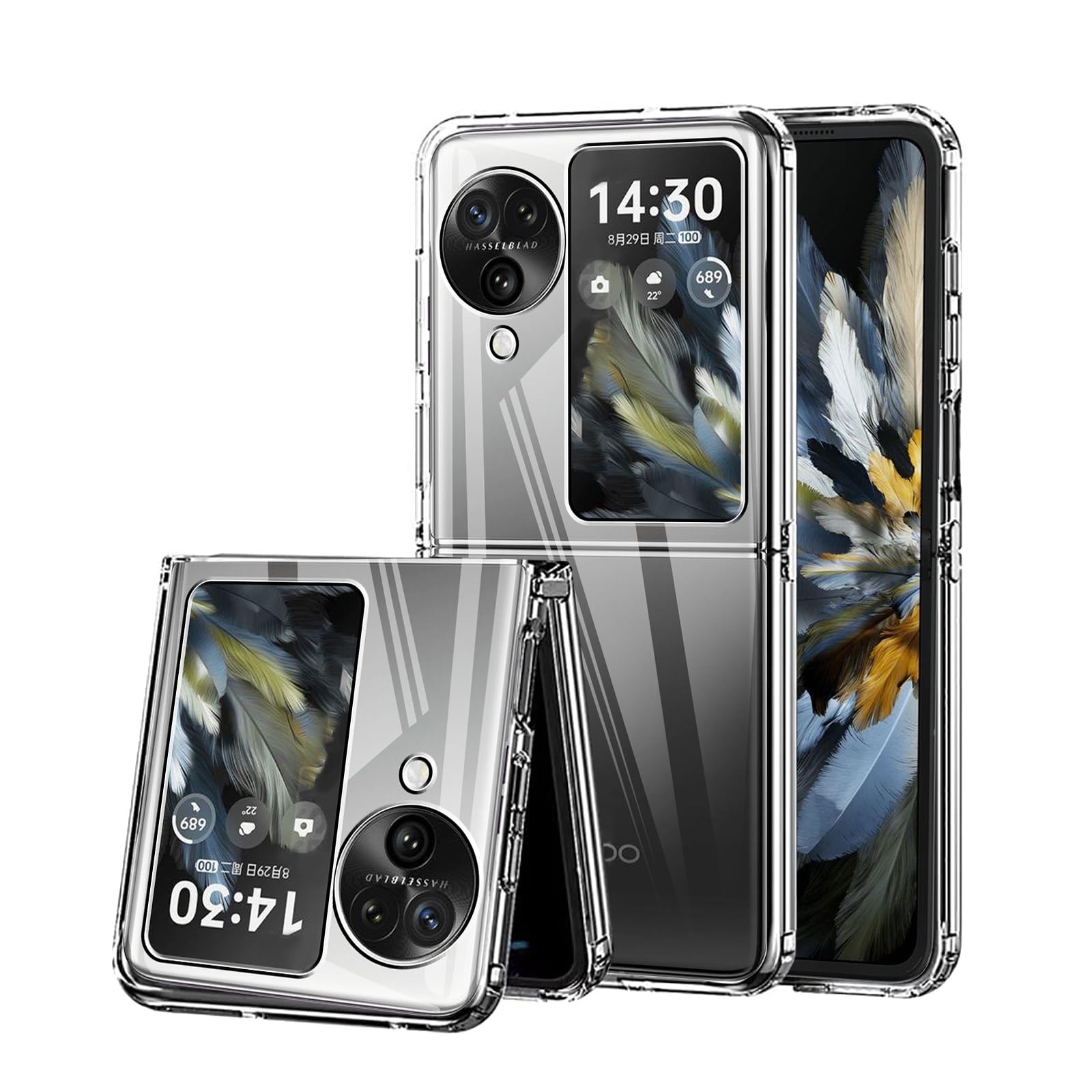Lustree Back Cover Hard PC Anti-Slide Lightweight Protective Hard Transparent Phone Case Cover for Oppo Find N3 Flip -Transparent (B0D4VMJT3G) Amazon Price History, Amazon Price Tracker