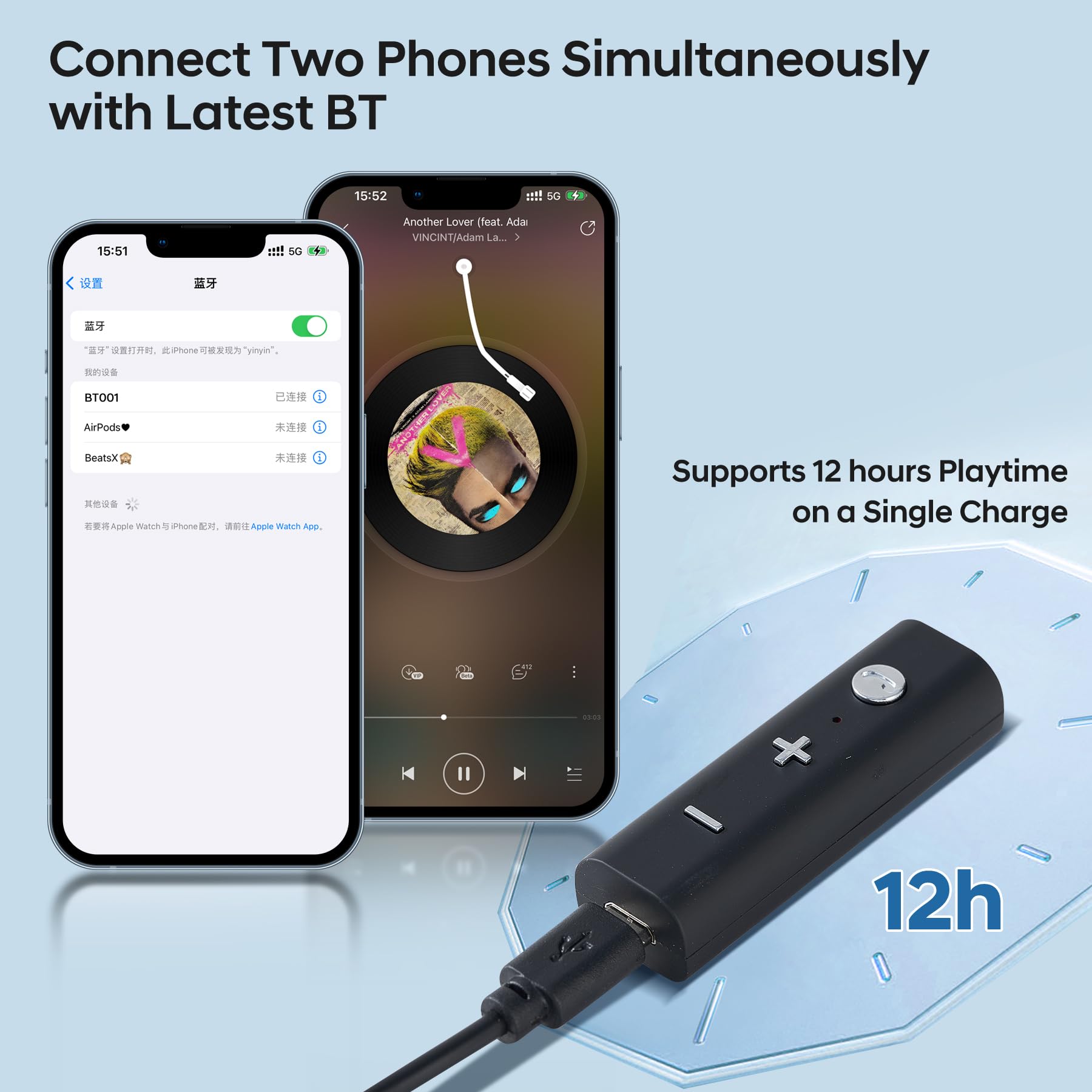 CKG Auriculares para dormir de lado, hechos de silicona con auriculares suaves y sin presión cómodos para dormir de lado, 12 horas de reproducción, Bluetooth multipunto para música personalizada para