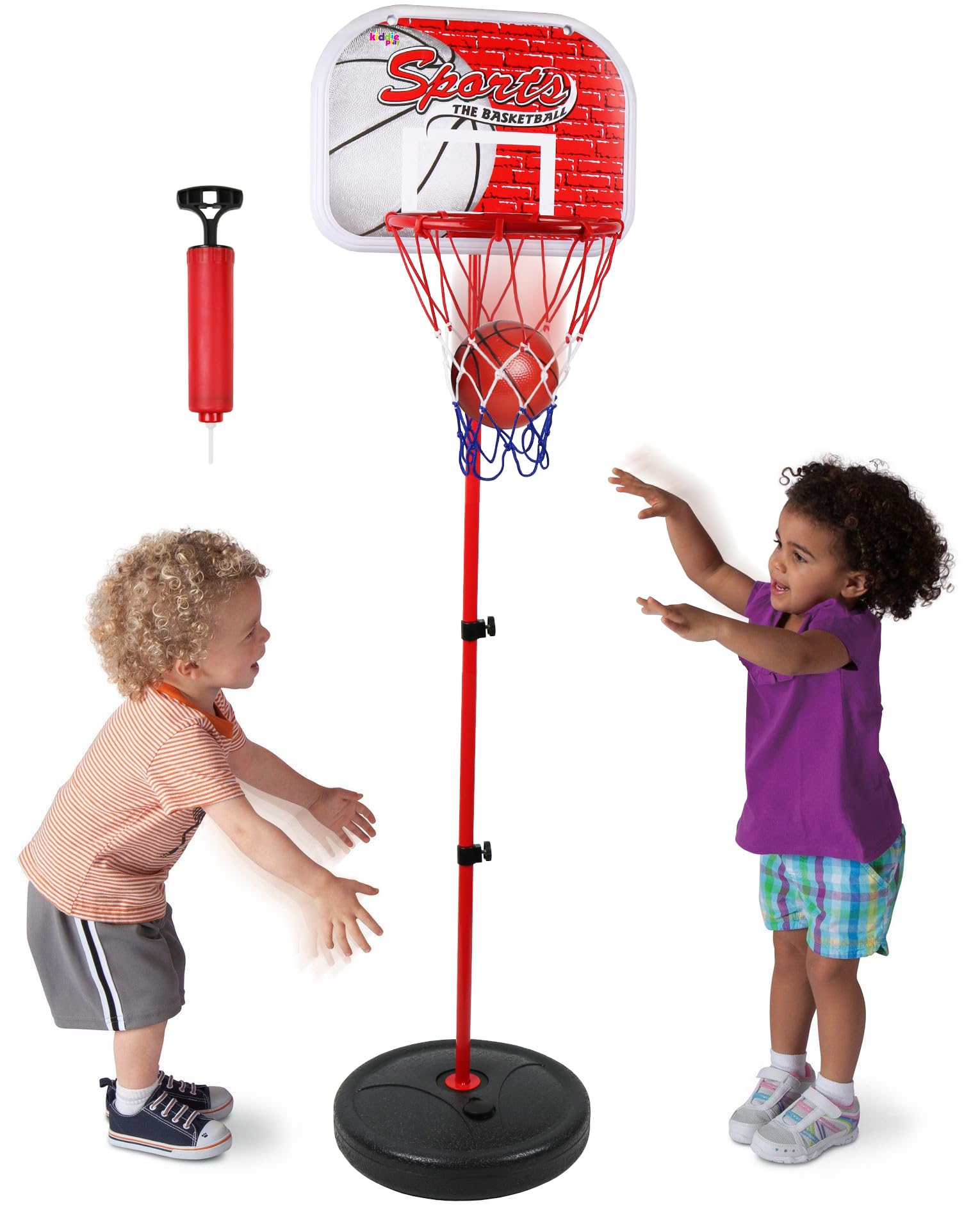 Basketball Hoop for Kids Toy Set | Adjustable Height Stand 2-4 ft | Indoor & Outdoor Play for Toddler Boy & Girl