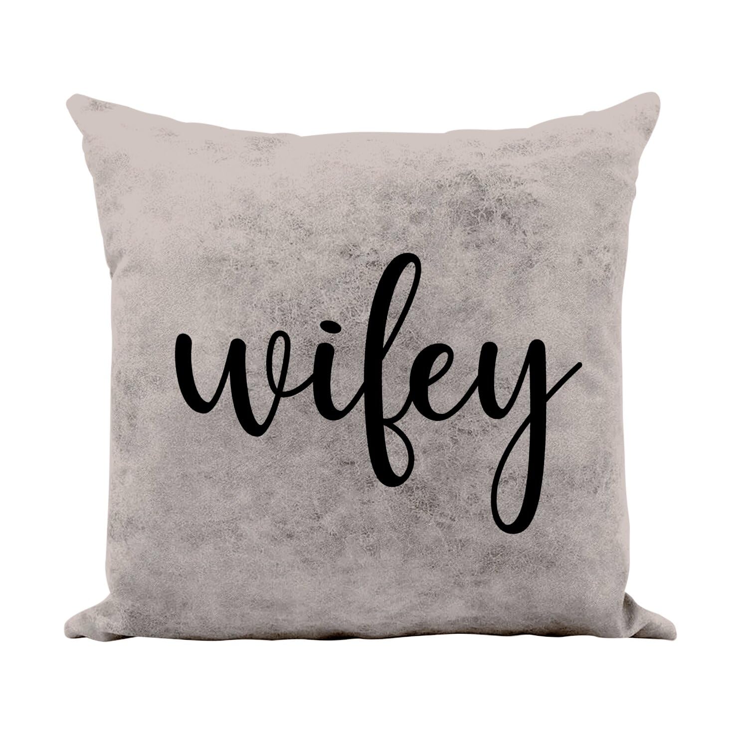 Coussin similicuir camel toucher cuir Wifey de finition premium
