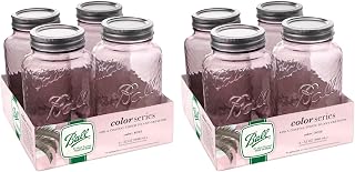 Ball Rose Color Durable Glass Mason Jars, 32 Oz Regular Mouth Quart Size