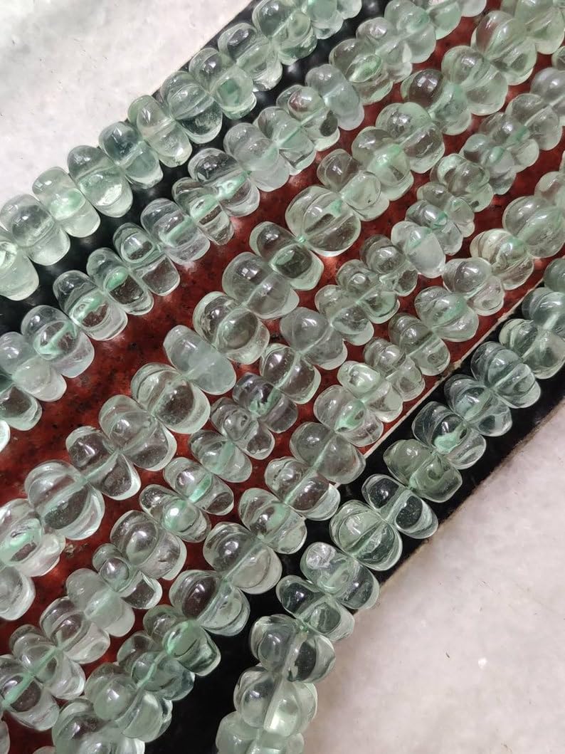 Fluorite naturelle perles lisses 6,5-12 mm pour fabrication bijoux collier bracelet DIY