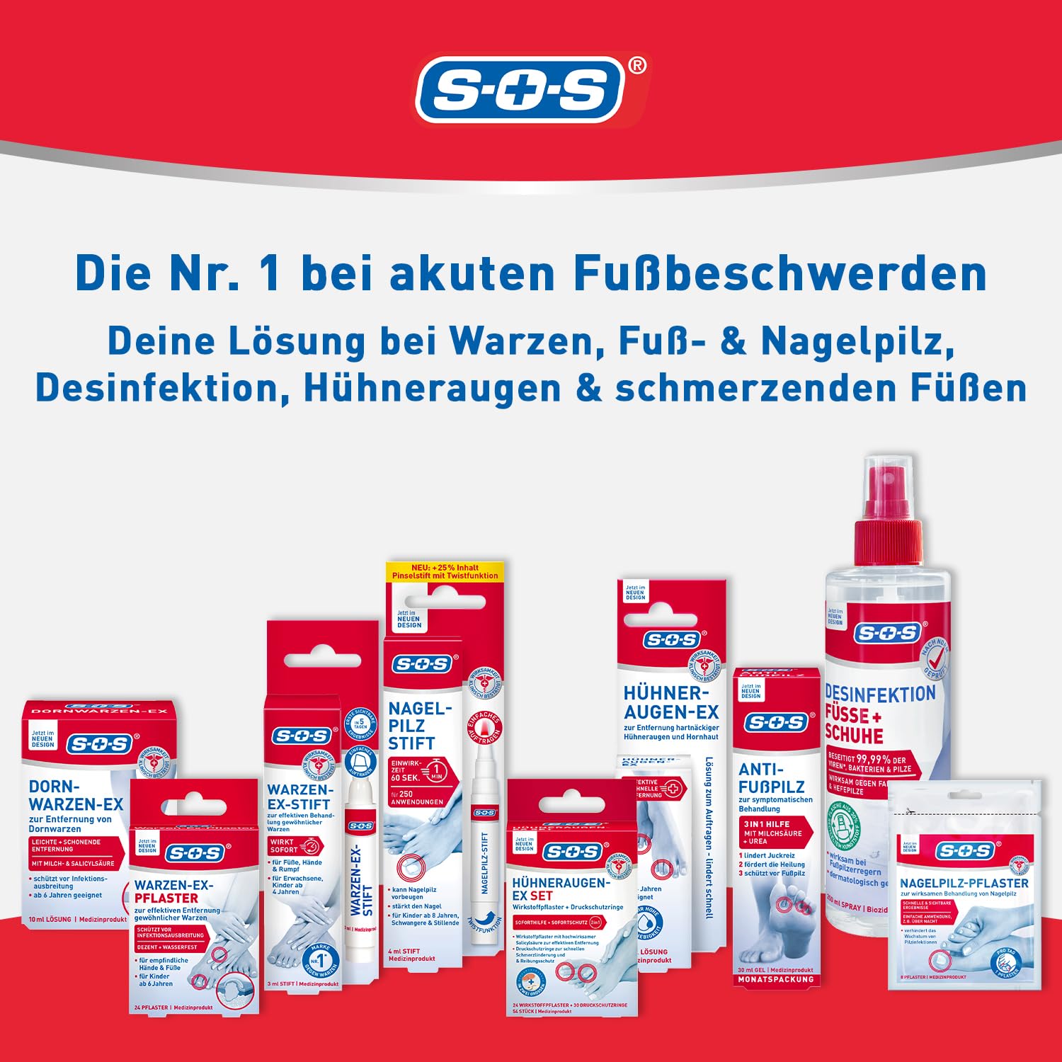 SOS Warzen-Ex Stift (6x 3 ml) - zur Entfernung gewöhnlicher Warzen - sofort wirkender Warzenstift - Warzenmittel mit einfacher & präziser Stiftapplikation - effektiv ab der 1. Anwendung