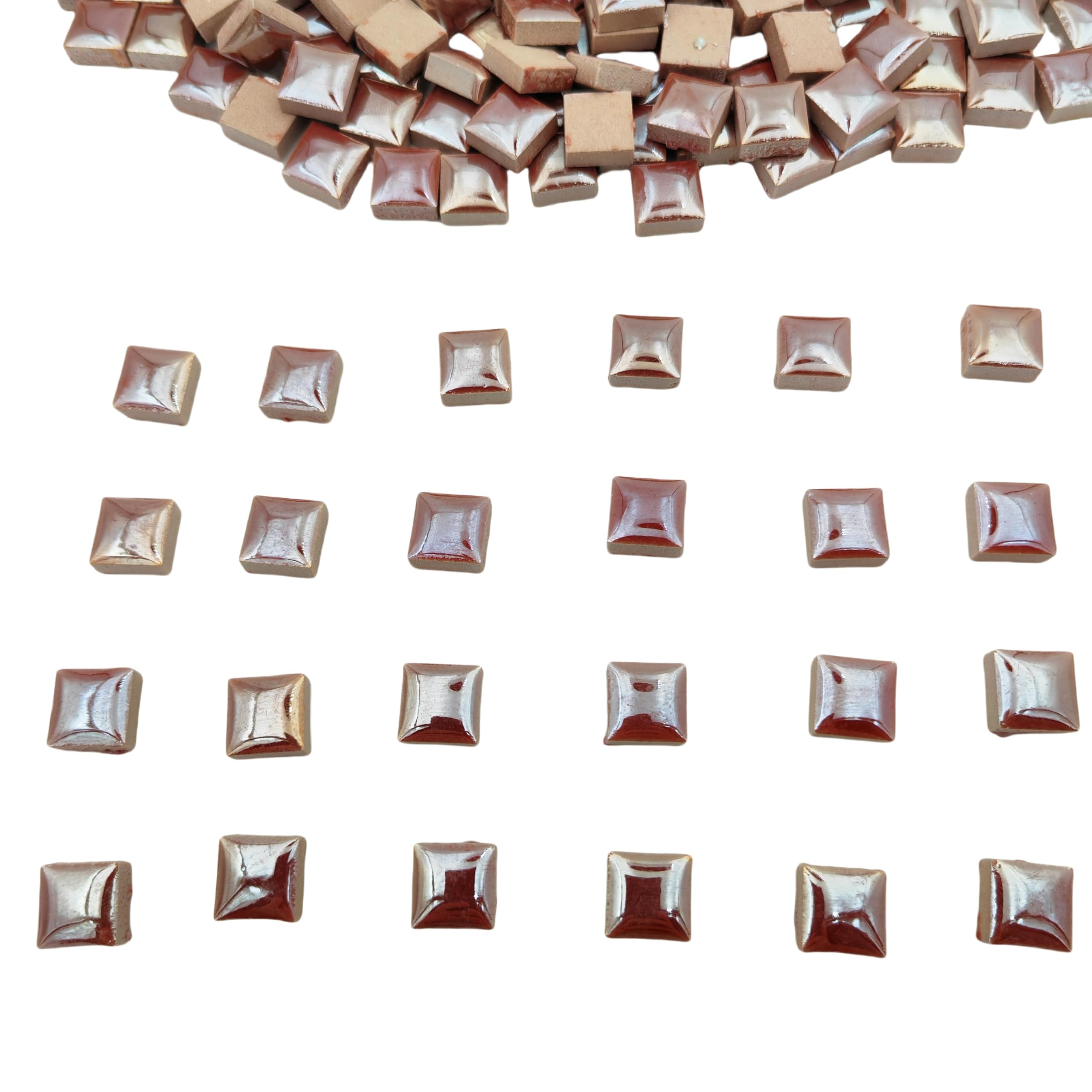 500g/1.1lb Random Color Irregular Ceramics Mosaic Tiles,DIY Making Creative Ceramic Mosaic Tiles for DIY Craft Plates Flowerpots Vases Cups Mosaic Making Supplies (0.47“ Square Pearl Champagne)