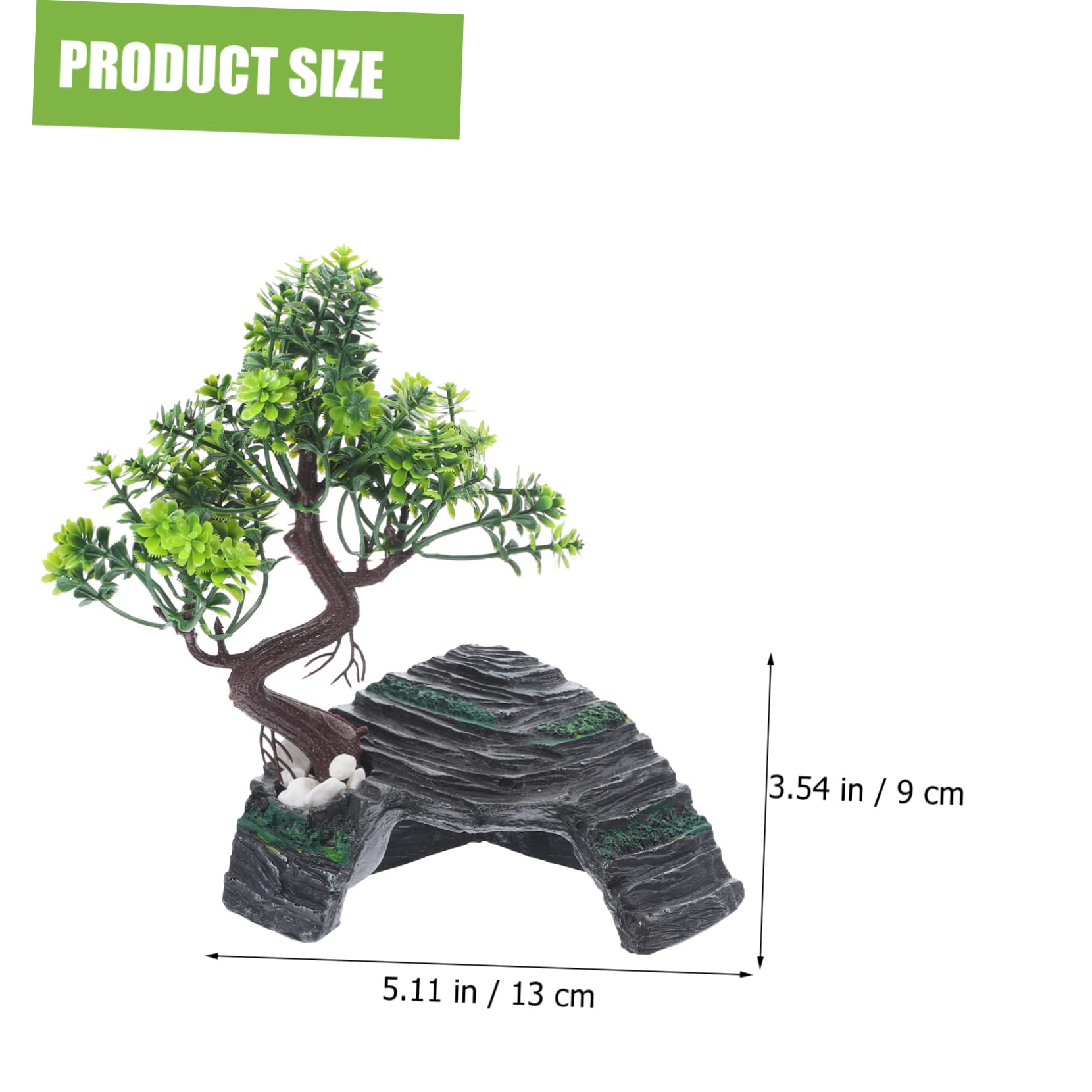 Nascondiglio per Rettili Rifugio Caverna Albero in Resina | Design Realistico Dai Colori Freschi, Riduce la Luce Diurna, Offre Riparo nel Terrario