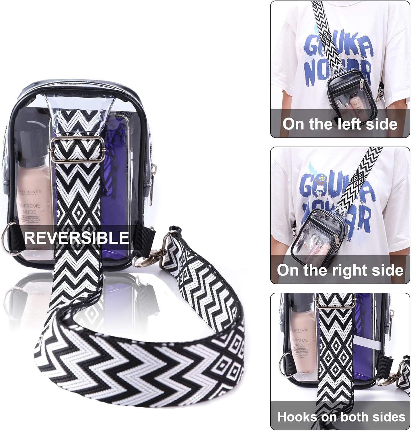 COVAX Clear Sling Bag, Clear Bag Stadium Approved for Concerts, Sports Events | Stadium Approved, for Concerts, Sports Events - Image 7