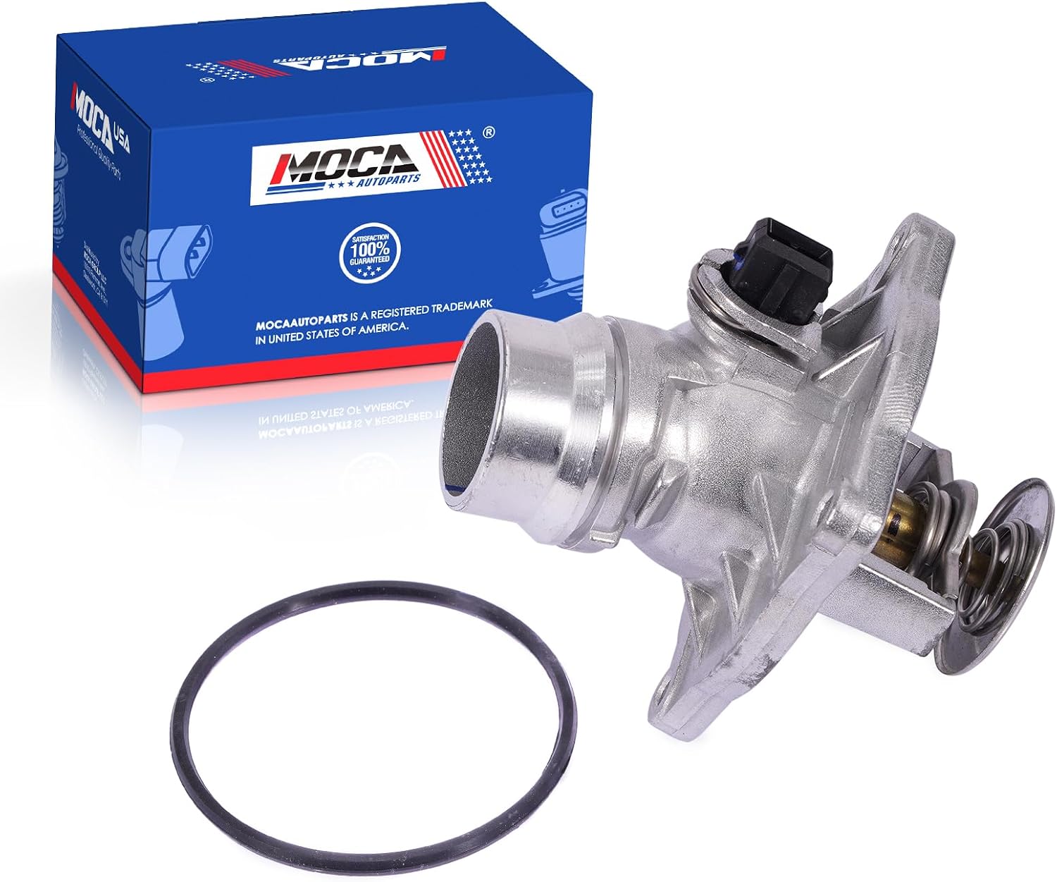 MOCA Engine Coolant Thermostat Housing for 02-03 BMW X5 4.6L & 00-03 BMW X5 4.4L & 01-03 BMW X5 3.0L & 03-05 for Land Rover Range Rover 4.4L