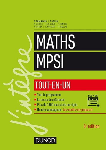 Mathématiques MPSI - Tout-en-un - 5e éd.: Tout-en-un