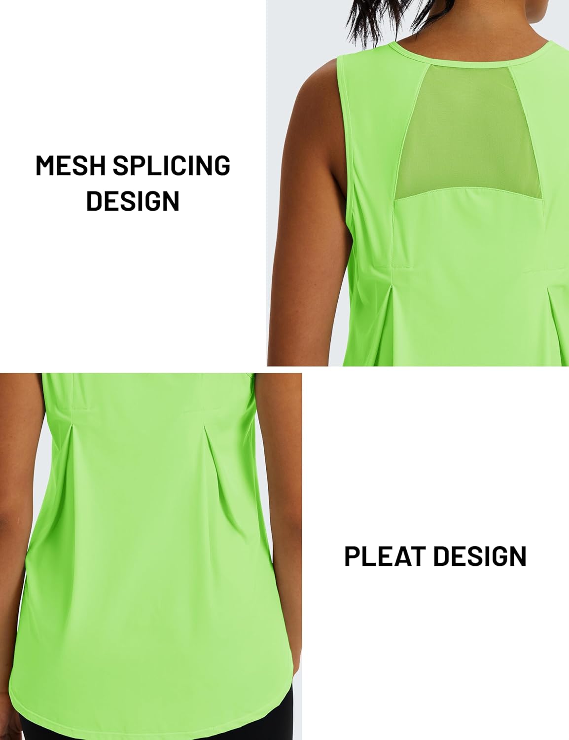 TACVASEN Women's Workout Tops Lightweight Racerback Sleeveless Breathable Shirts Athletic Running Yoga Gym Tanks for Women - Image 4