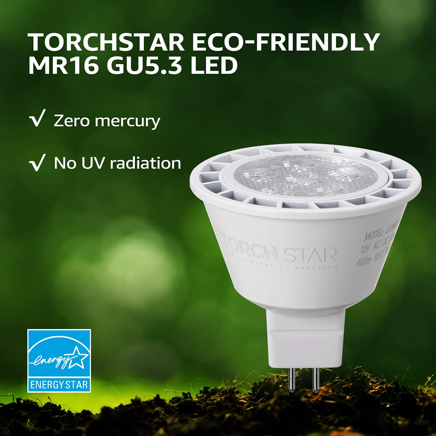 Best Promo TORCHSTAR 12 Pack Dimmable MR16 LED Bulb 490lm 3000K Warm White, 7W 12V, UL & Energy Star Listed, 50W Halogen Replacement, GU5.3 Bi-Pin Base, for Recessed Lighting, Track Light Head Top Brands TORCHSTAR 12 Pack Dimmable MR16 LED Bulb 490lm 3000K Warm White, 7W 12V, UL & Energy Star Listed, 50W Halogen Replacement, GU5.3 Bi-Pin Base, for Recessed Lighting, Track Light Head