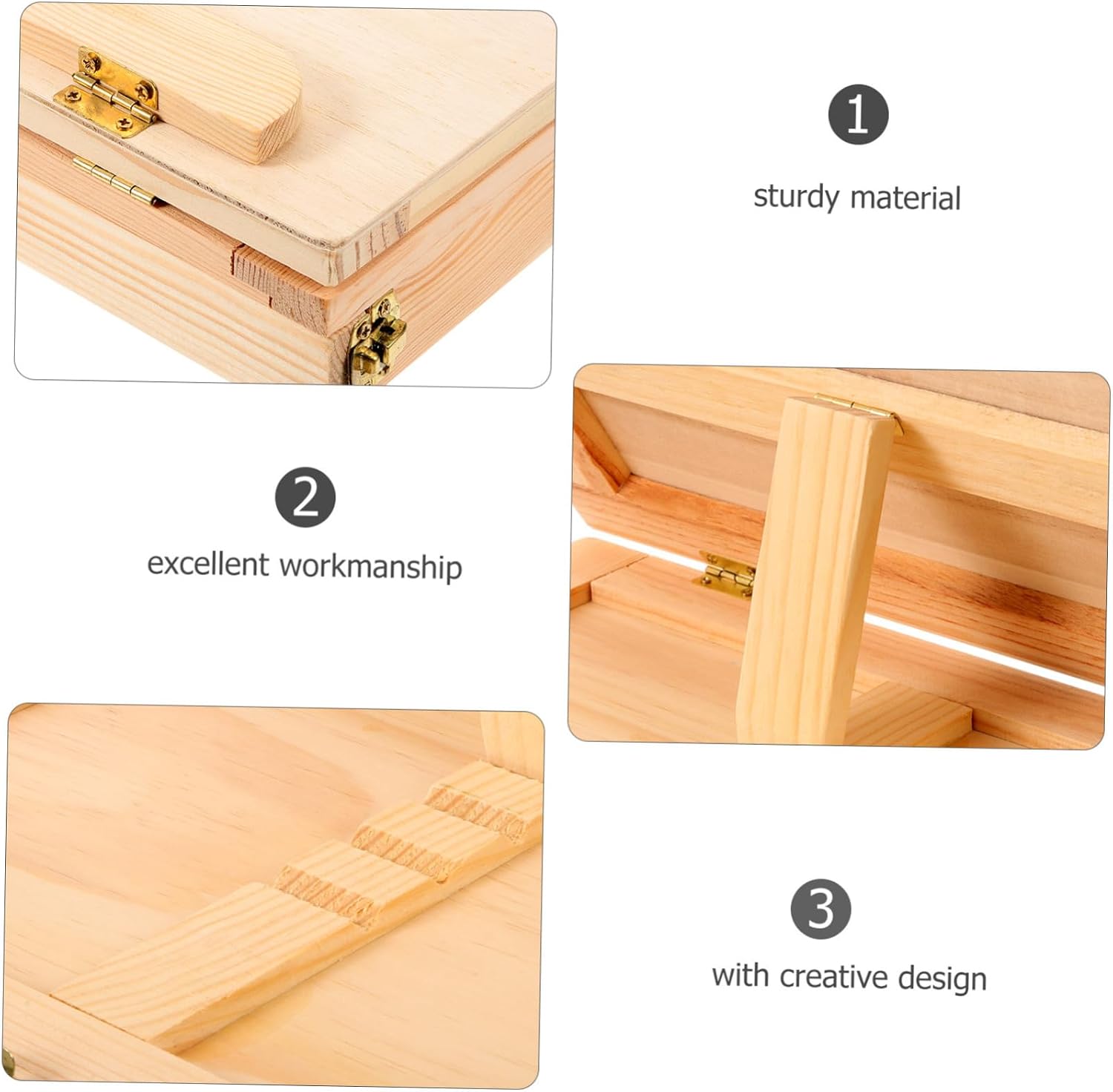 jojofuny Portable Wooden Sketch Board with Drawer for Artists Lightweight Folding Drawing Easel for Outdoor Painting and Home Use for Sketching and Oil Painting