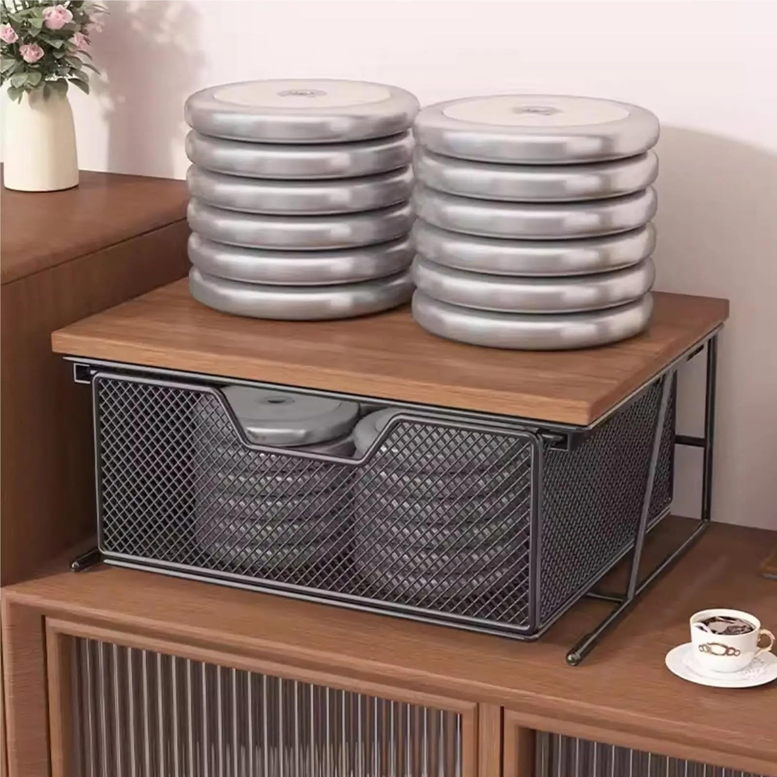 Spazio for organizzare il bancone della cucina