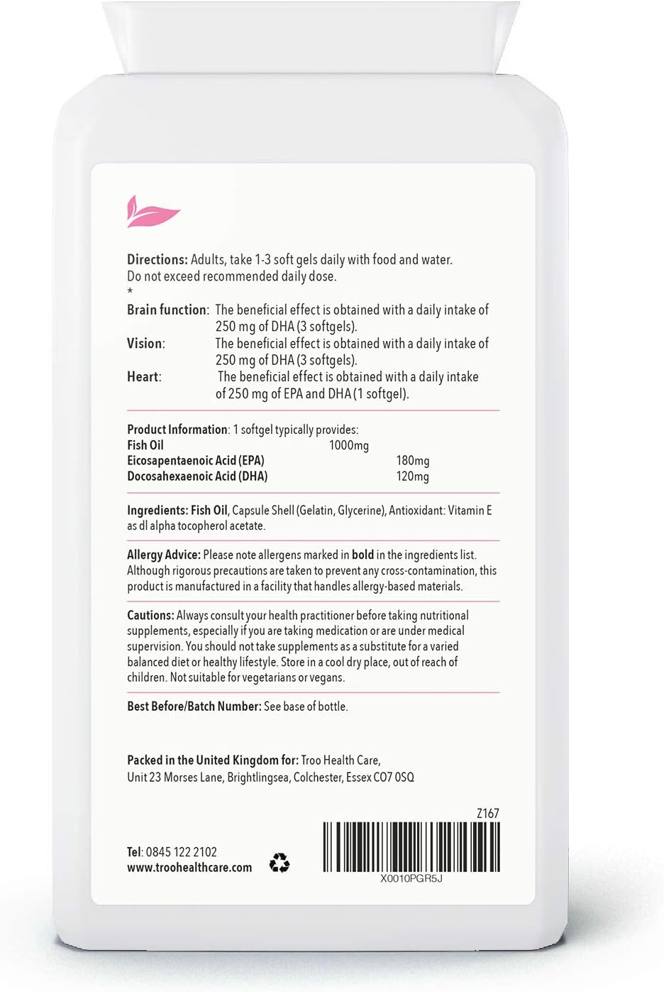 Troo Health Care Omega 3 Fish Oils 1000mg 90 Capsules, Unidentfied, 90 count (Pack of 1) - Image 3
