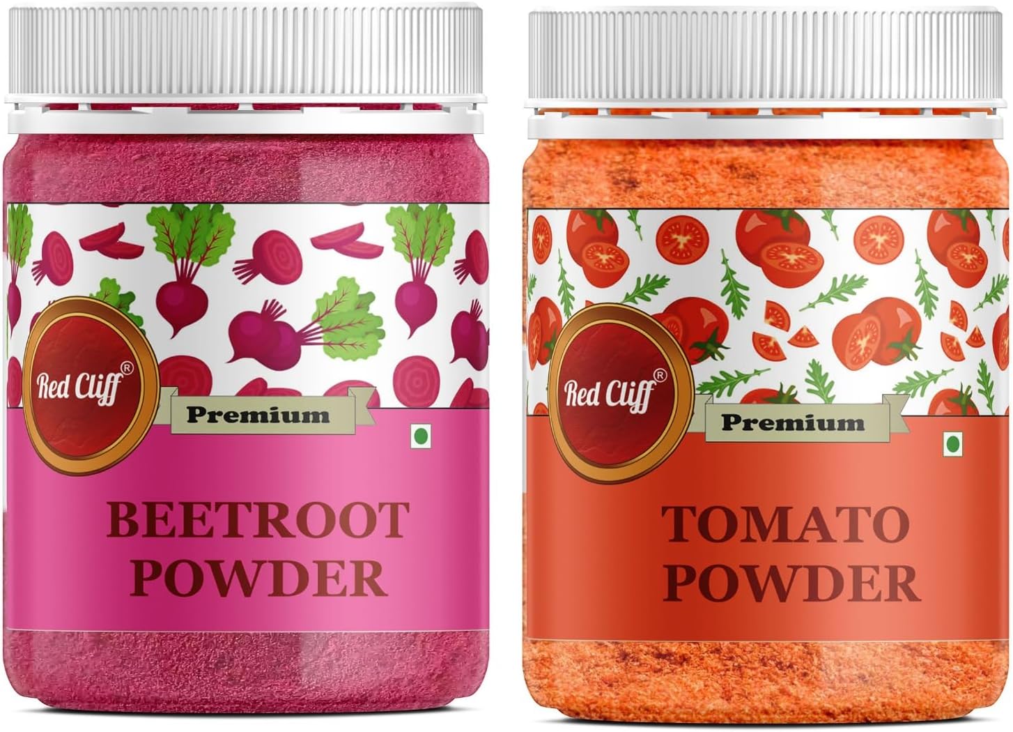 Premium Beetroot & Tomato Powder Combo | 100% Pure and Natural, Nutrient-Rich Superfood Blend for Smoothies, Baking, Culinary Uses, and Skincare | (Pack of 2 | 100gx2)