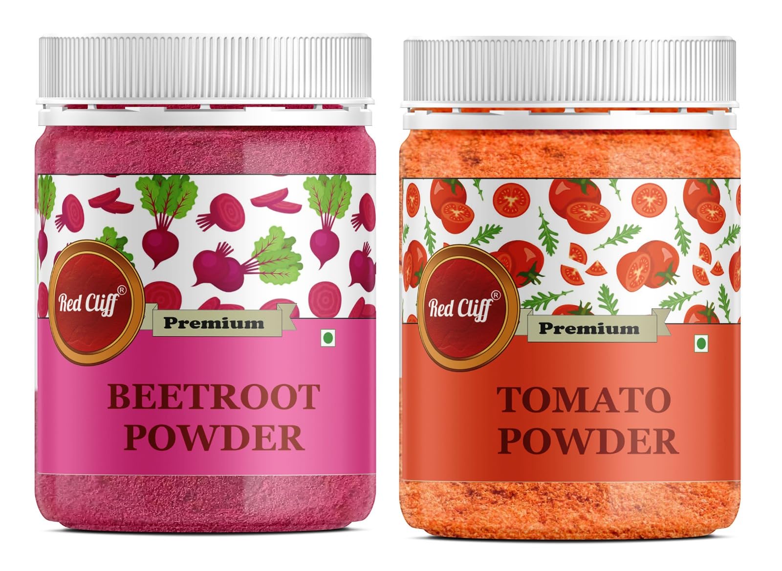 Premium Beetroot & Tomato Powder Combo | 100% Pure and Natural, Nutrient-Rich Superfood Blend for Smoothies, Baking, Culinary Uses, and Skincare | (Pack of 2 | 100gx2)