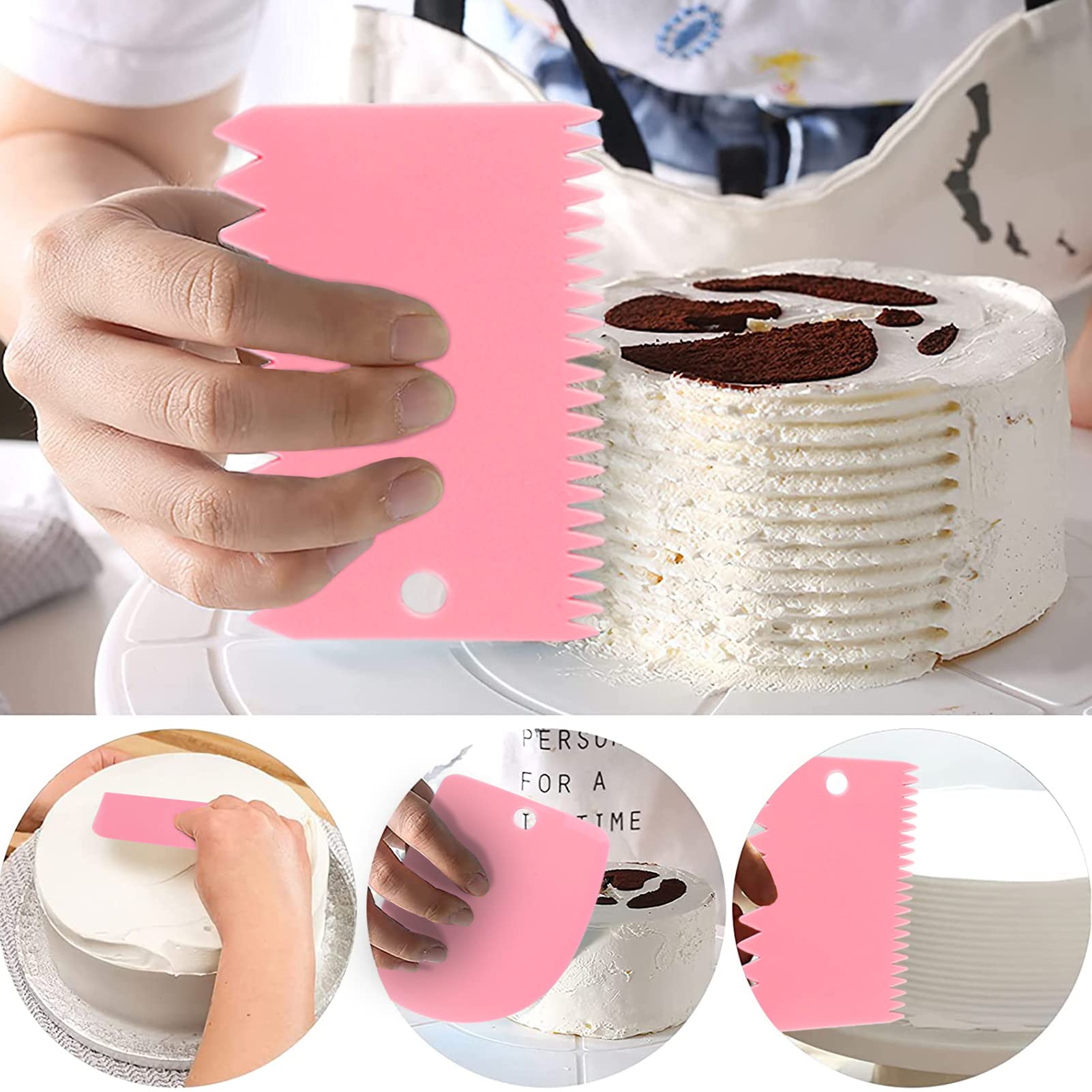 4 pezzi raschietti per crema al burro, spatole crema pasticceria