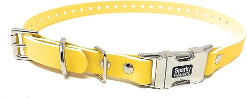 Vista 51 de Sparky Pet Co - Correa de repuesto Apollo ECollar - Collar de perro - Biothane impermeable - Ajustable - Doble hebilla - Cierre de metal rápido