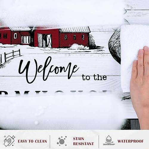 Miniatura 4 de ASPMIZ Juego de 3 piezas de alfombras de cocina estilo casa de campo, antideslizantes, antifatiga, tapetes de cocina rústicos, acolchados,