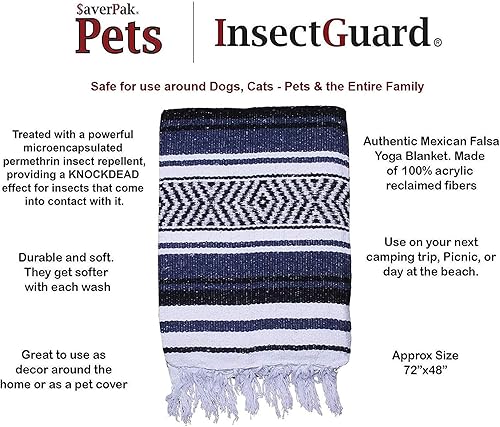 Miniatura 2 de Pets - InsectGuard - Manta para mascotas, mosquitos, moscas, garrapatas y más repelente de insectos para perros y gatos, manta para el hogar,
