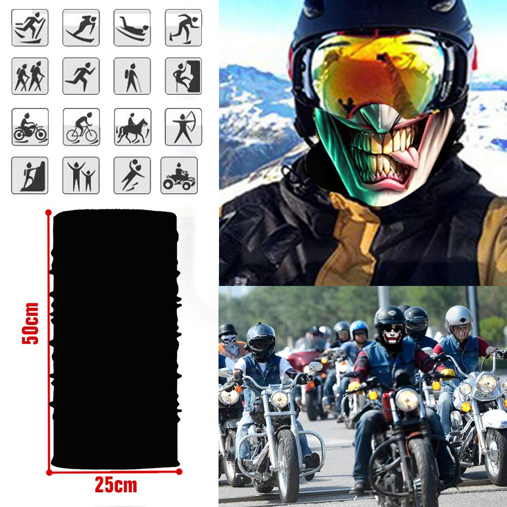 Scaldacollo Multifunzione O³ Joker - 3 Pezzi, Per Moto, Bici, Trekking, Bandana Antivento - Foto 6