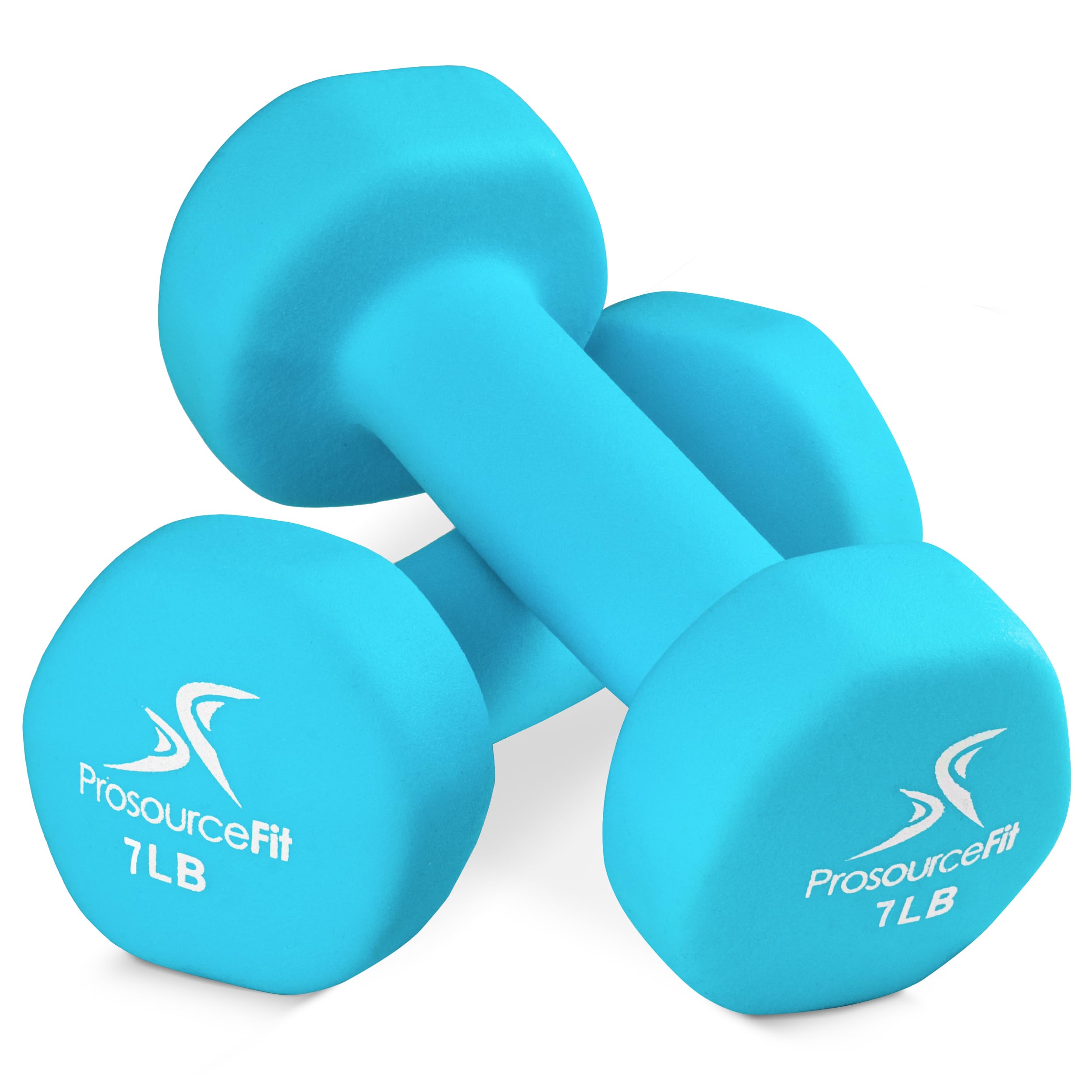 ProsourceFit Neoprene Dumbbell Coated for Non-Slip Grip 7 lb