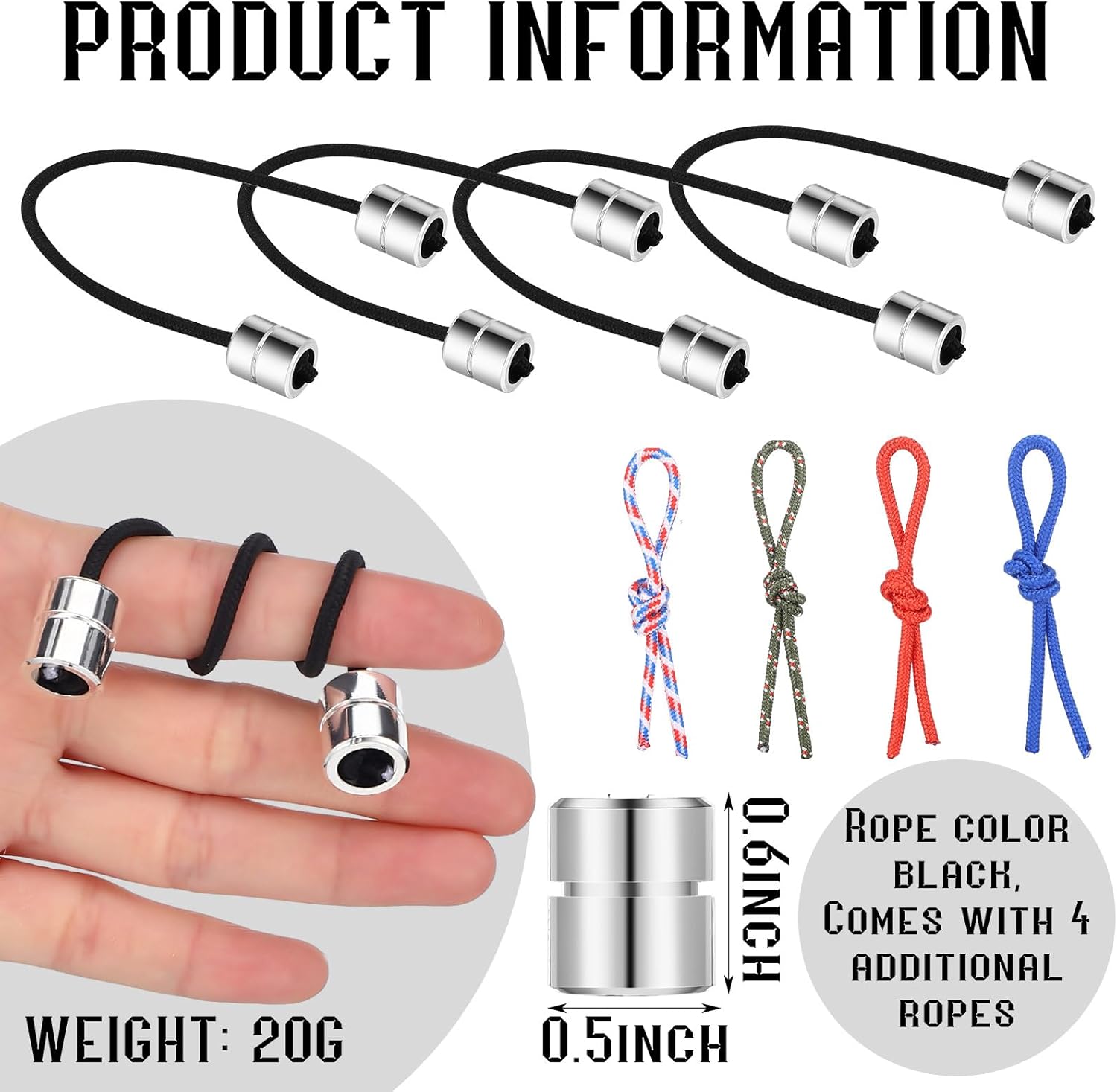 Winnerwhy 4 Pcs Begleri Fidget Beads Toy Adults Metal Anxiety Fidget Spinner Worry Beads Copper Cylinder Shaped Begleri Toy for Adult Men Women Relaxation Birthday Ideal Gifts(Silver)