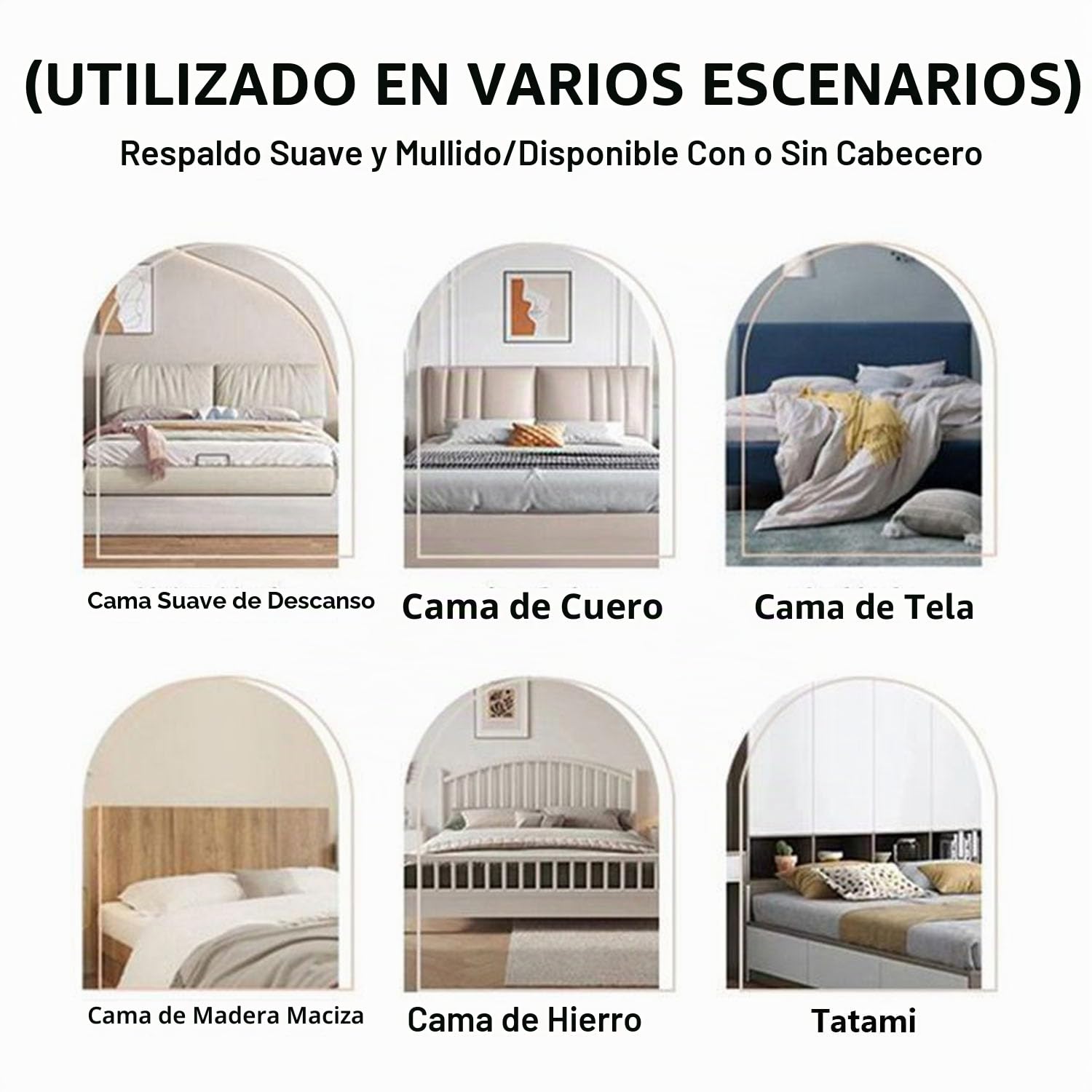 Cojin De Lectura para Cama,Funda para Cabecero De Cama De Matrimonio/Acolchadafunda EláStica De ProteccióN,Funda Protectora para DecoracióN De Dormitorio (Creamy white,135*60*10cm(There are bed head))