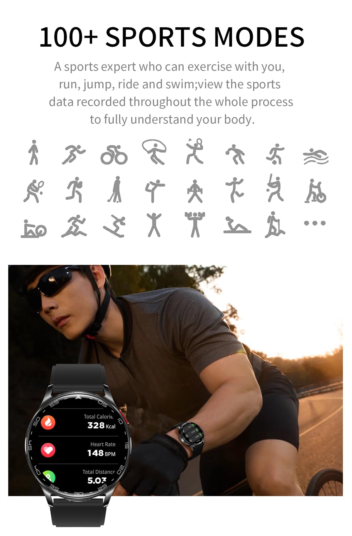 Zephyrion Smart Watch TWS Auriculares para Android iOS, Reloj Deportivo Redondo de 1,39 Pulgadas, Recordatorio de Mensajes, Monitor de Frecuencia Cardíaca y Oxígeno en Sangre (Plata)