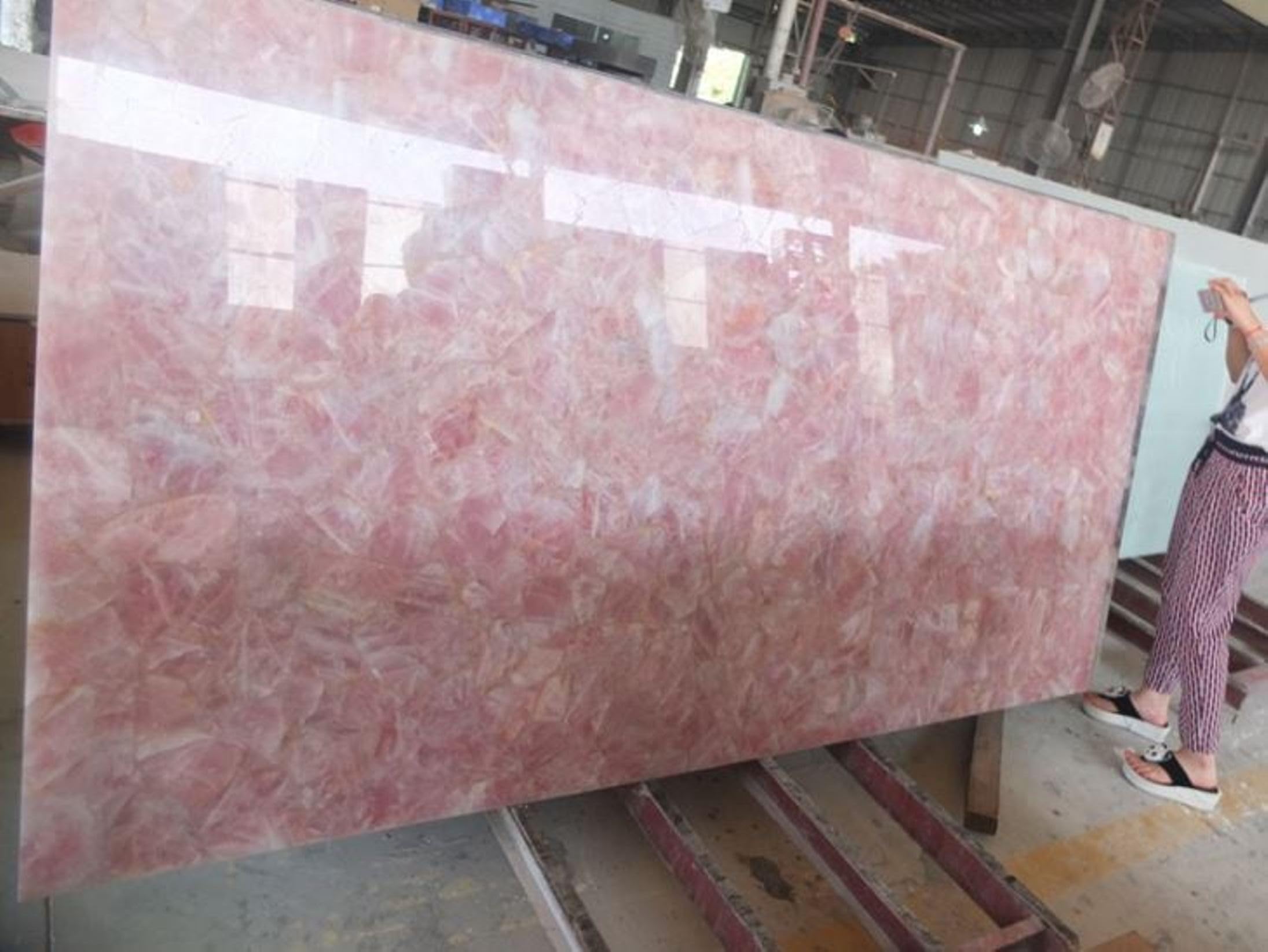 Lastra da cucina al quarzo rosa I Tavolo da caffè al quarzo rosa Top I Tavolo al quarzo I Quarzo Rosa Piano del tavolo fatto a mano I Quarzo Divano Tavolino 35,5 x 35,5 cm