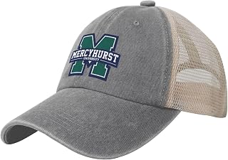 Mercyhurst University Logo Adjustable Baseball Cap Sport Vintage Washed Mesh Baseball Cap
