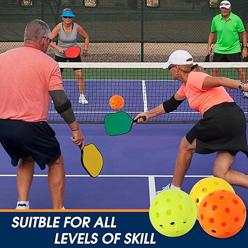 Miniatura 8 de Urspasol Pickleballs Outdoor Play 612 piezas aprobadas por USAPA Torneo de Estados Unidos Bolas de pepinillo 40 agujeros con alta visibilidad de
