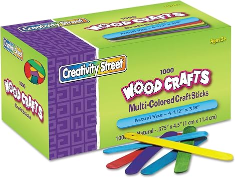 Creativity Street Bright Hues Wood Craft Sticks