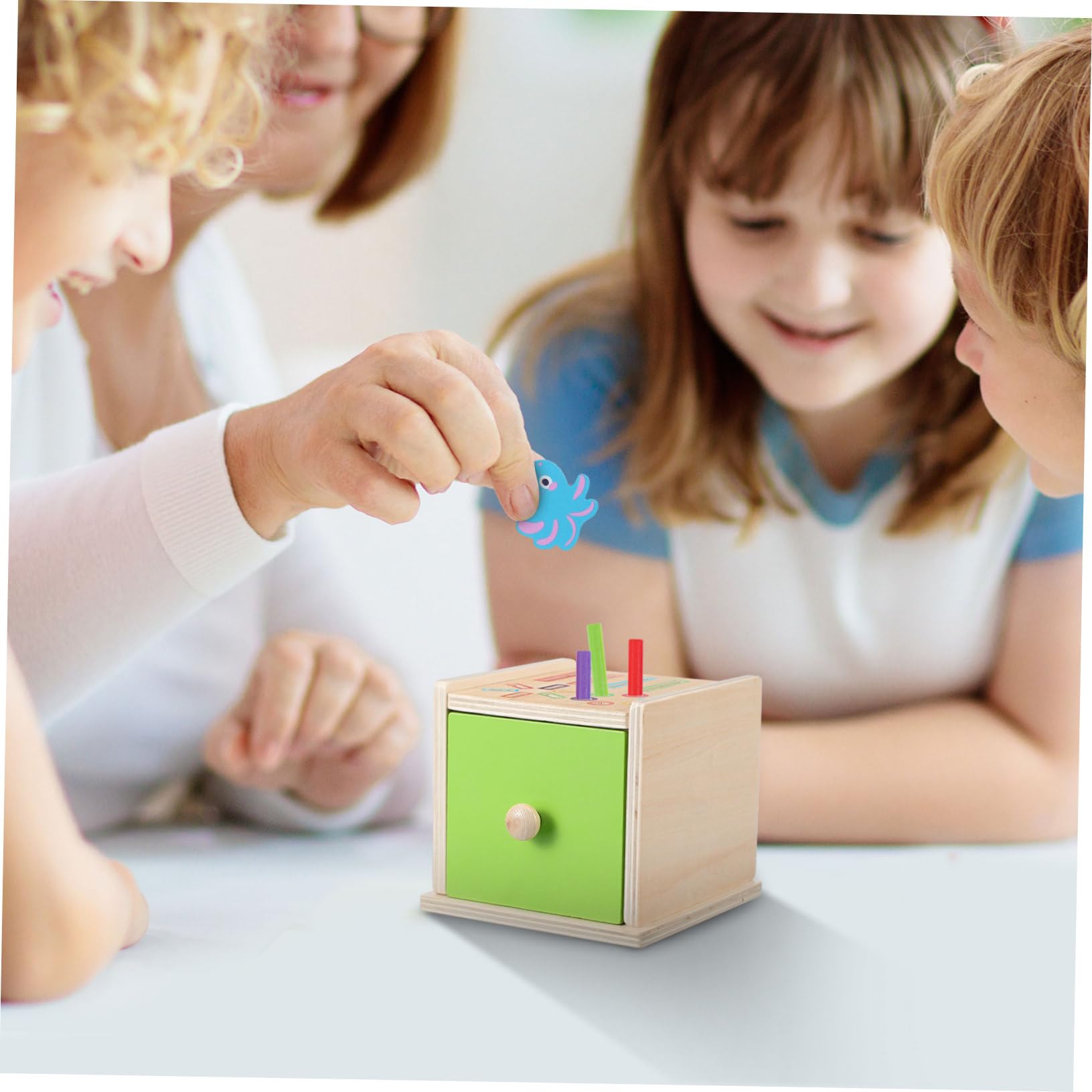 SOLUSTRE Juguete de Madera para Clasificación de Formas Montessori, 1 Juego