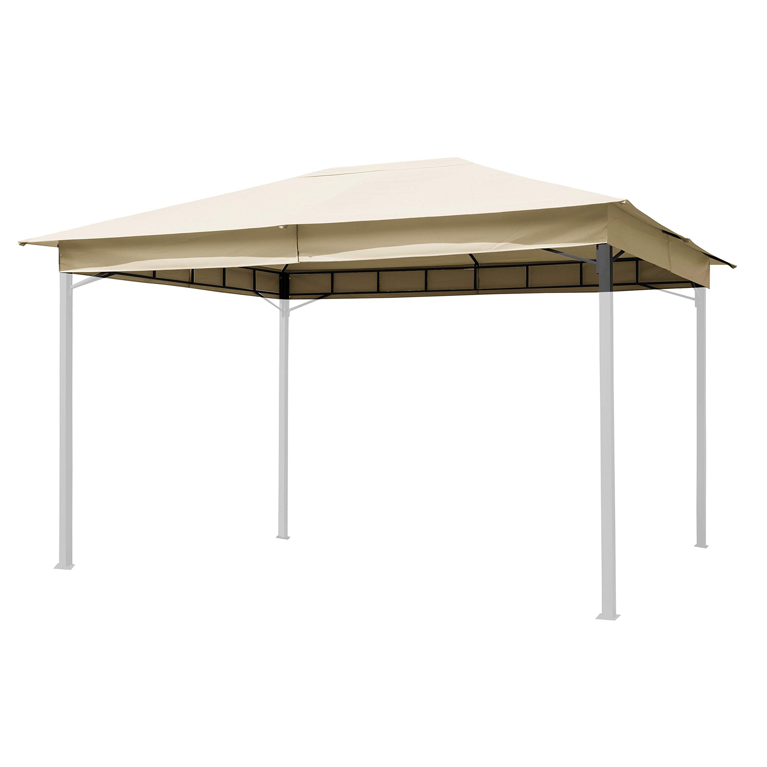 Toit de Remplacement 3x4 m pour Sunset Classic env. 180 g/m² Champagne