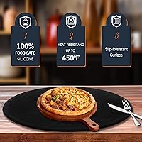 Vista 5 de Tapete de horno de 18.9 pulgadas para horno de pizza Solo Stove Pi Prime, tapete de silicona reutilizable e impermeable, tapete de horno