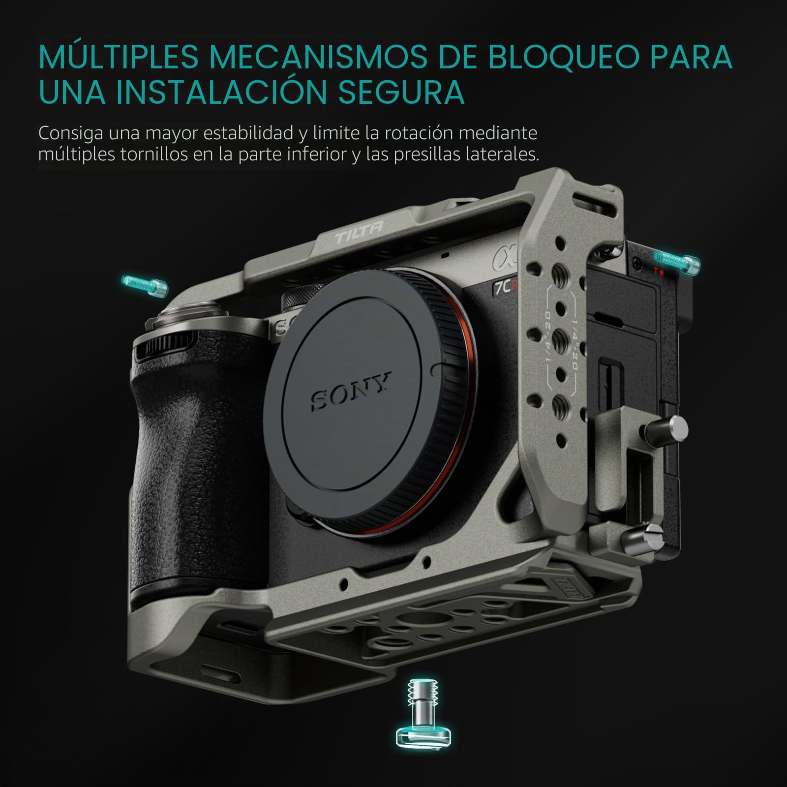 Tilta a7c II / R Jaula, media jaula de cámara compatible con Sony a7C II