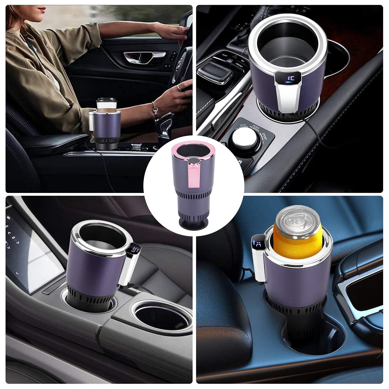 Porta della Tazza Intelligente, Supporto per Bevande Freddo 2 in 1 Tazza per Auto per Pendolare, Accessorio per Coppa di Controllo a Temperatura Portatile