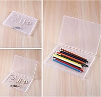 Vista 7 de Paialco B5 Clear Plastic Storage Box, 7 x 10 Inch Flat Case Holder for Beads/Tools/Letters/Papers