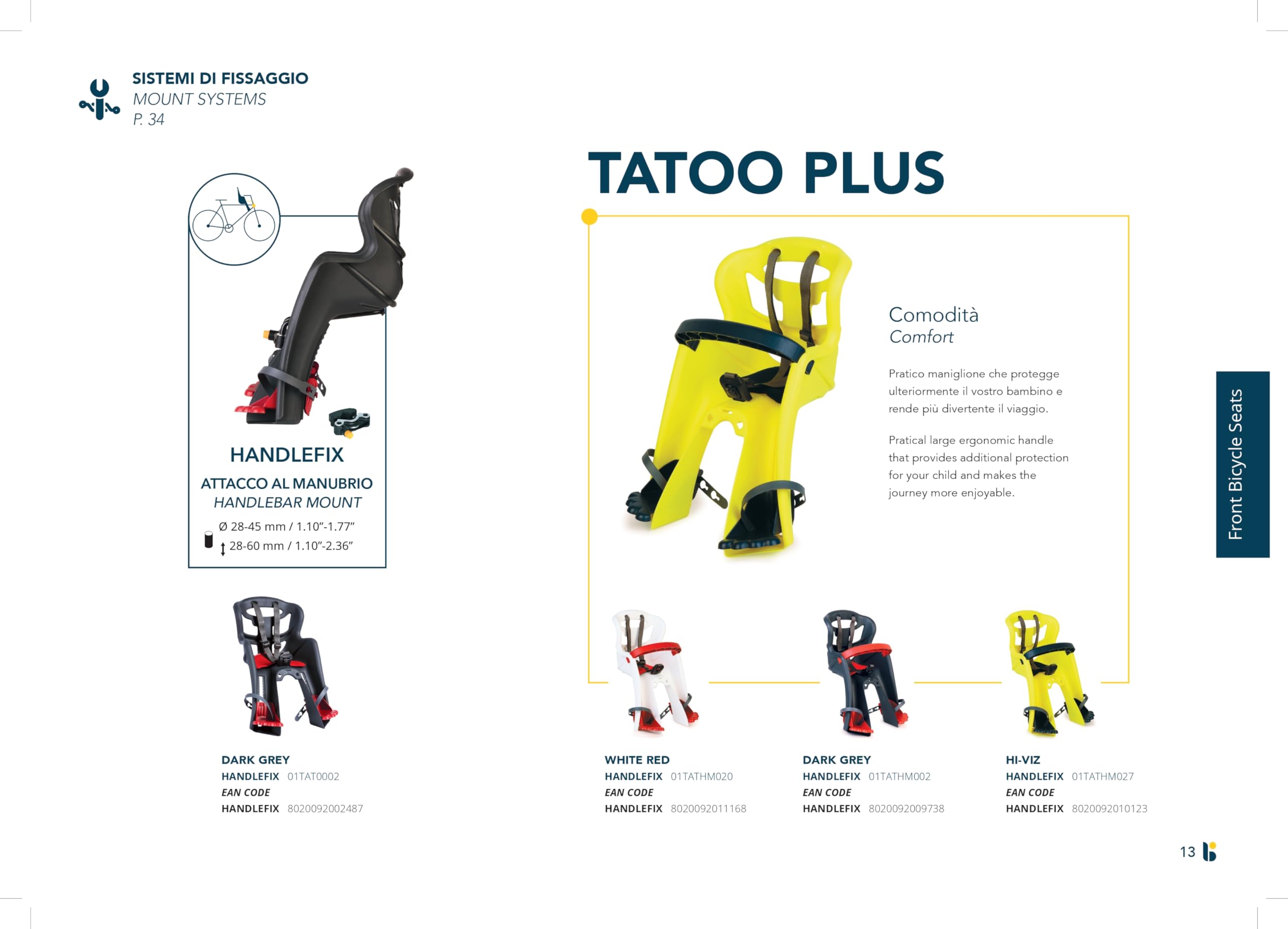 Seggiolino Bici Anteriore Bellelli Tatoo Plus - Per Bambini 9 Mesi-3 Anni, Max 15kg, Bianco - Foto 9